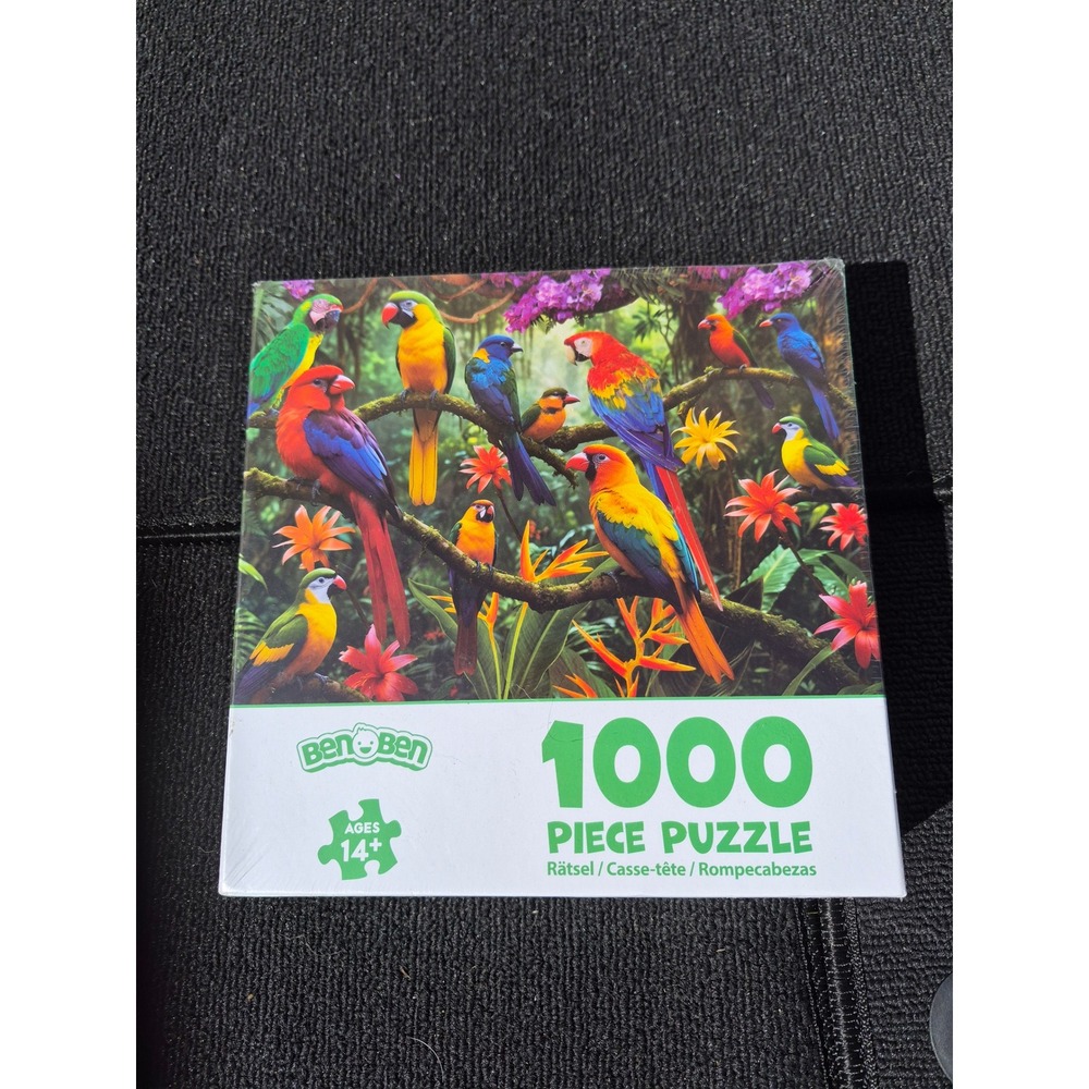 Jigsaw Puzzle for adults Parrots in the Jungle 1000 Piece Tropical Birds